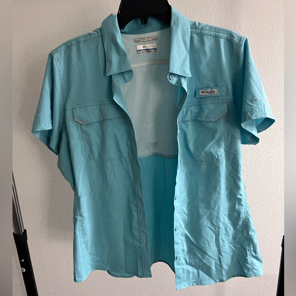 Columbia Women’s Golf Shirt Turquoise size XL X-large new